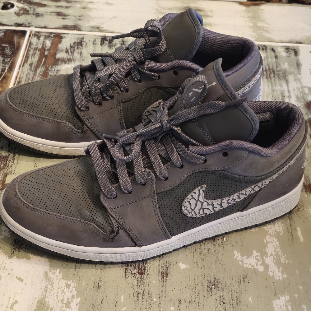 Air Jordan 1 Low DS Cool Grey/White Deadstock 338145-008 Sz 12 Men Nike